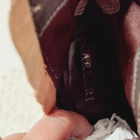 Carlari Caramel Almond Toe Platform Ankle Boot Heels Size 7 - Picture 9 of 12